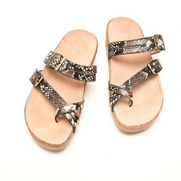 ABEO Lanai Thong Sandal  Size 39/women's 8- 8.5 Animal Print - Picture 2 of 6